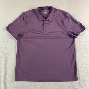 Fourlaps RE-UP Polo Shirt Mens L Purple Short Sleeve Stretch Performance Gym